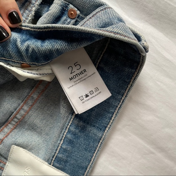 MOTHER High Waisted Rascal Zip Step Fray - Picture 12 of 13